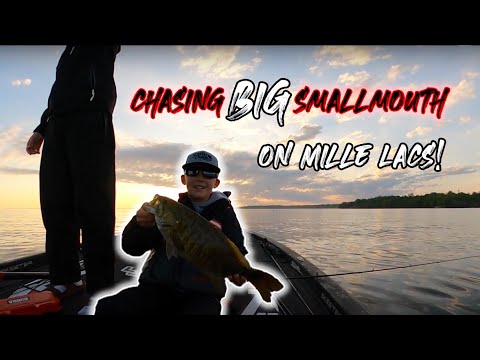 Chasing BIG Smallmouth on Mille Lacs Lake! Epic Northern Smallmouth Bass Fishing!
