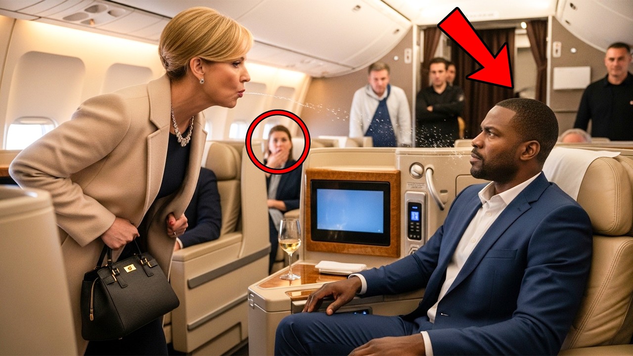 Rich Woman Spits on Black Passenger in First Class—Screams When She Learns He’s the Airline’s Owner