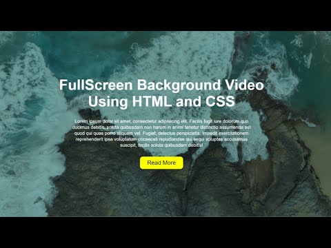 How To Add a Background Video with HTML & CSS || Coding Power