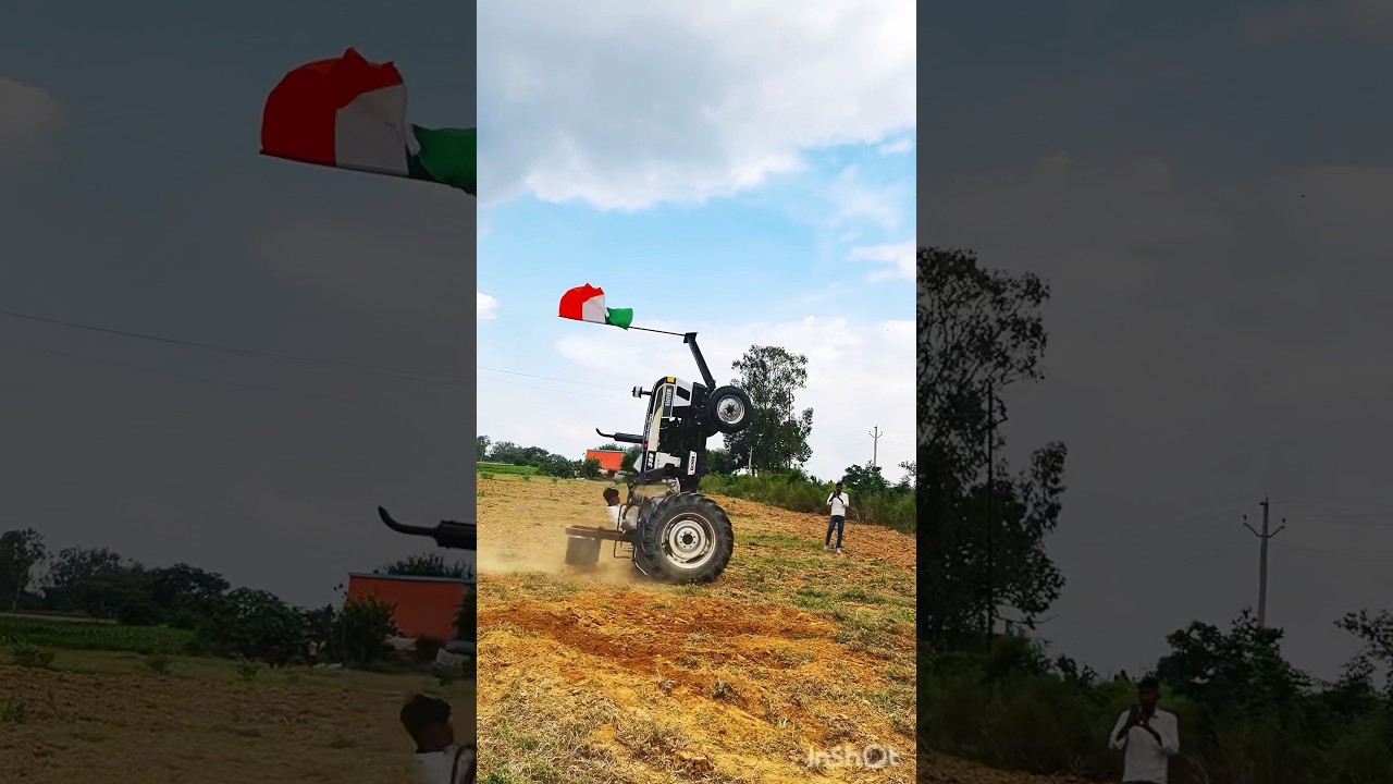 Stunts tractor shorts 😍tractor stunts video ☠️