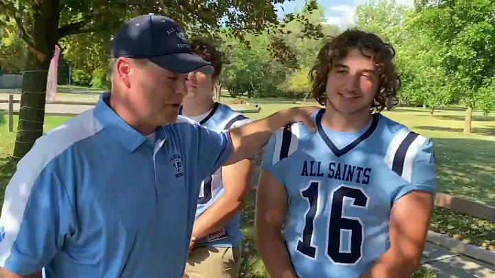 Eric Gust grills All Saints football team