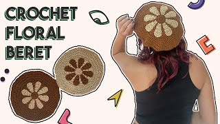 Crochet Funky Floral Beret Tutorial