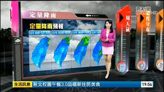 20191205 壹電視新聞台 1900晚間新聞 氣象主播沈泳吟播報片段