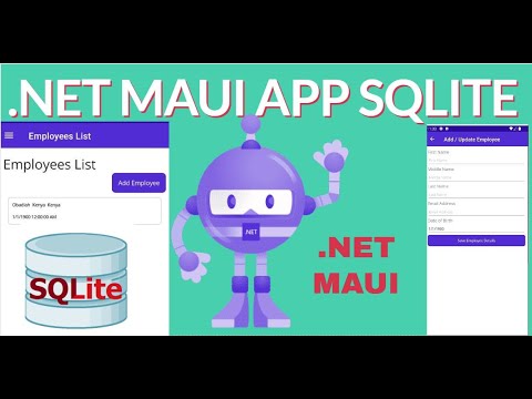 How to Create CRUD Employees APP in  .NET MAUI  .NET 7.0 PART 5 || SAVING DATA SAVING SQLITE || CRUD