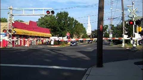 NJ Transit train passing through Passaic Street