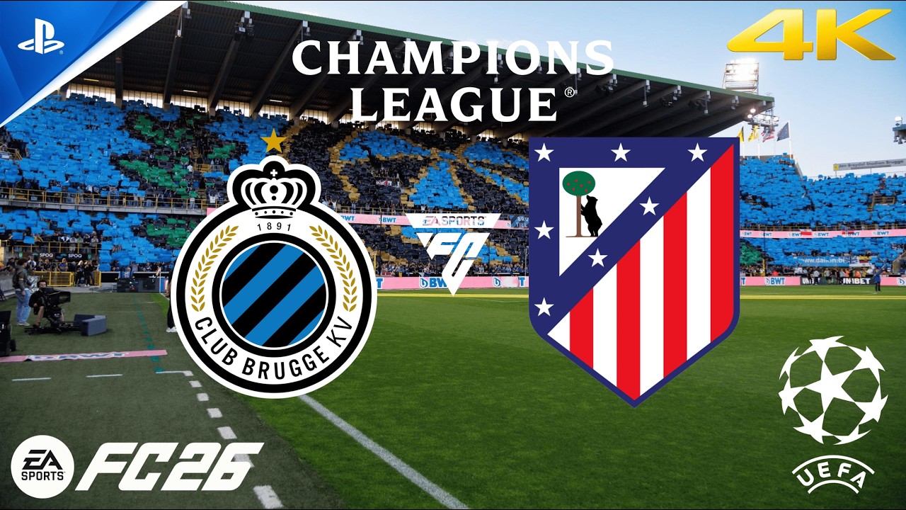 Club Brujas vs Atletico De Madrid | UEFA Champions League | EA FC 26 | PS5 4K HD