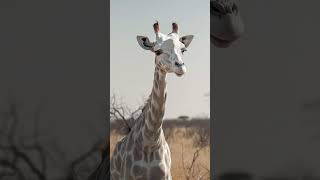 Albino Giraffe In Kenya Albino Giraffe In Savannah