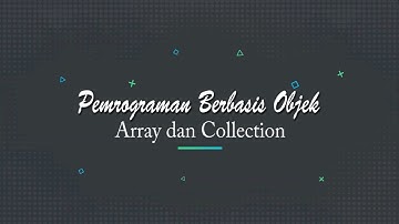 Java PBO Array dan Collection