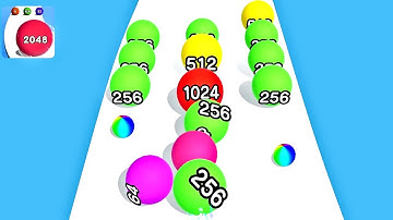 Ball Run 2048 Real Merge ! All Levels Gameplay (2085-2121) android,ios