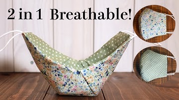 【Easy to Breathe】2 in 1 Face Mask With Filter Pocket Sewing Tutorial｜DIY Fabric Mask