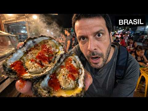 STREET FOOD in FORTALEZA after DARK!! 🇧🇷