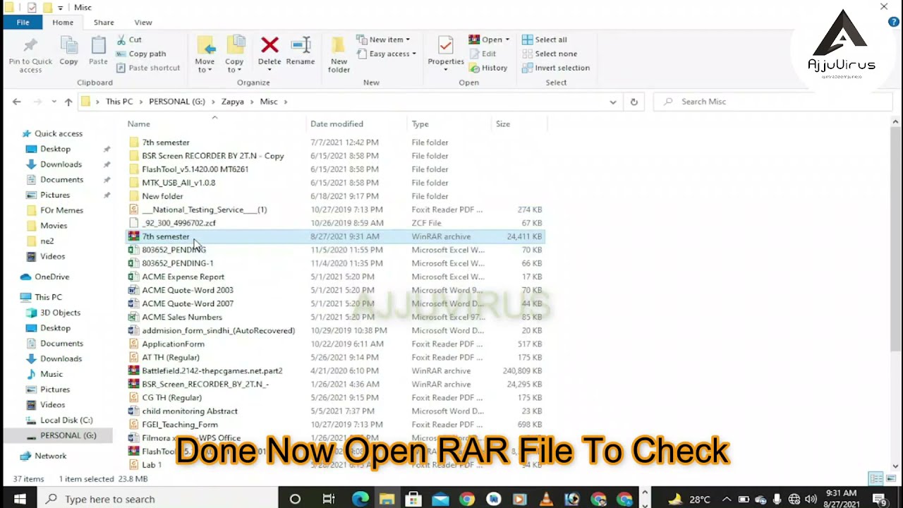 How Set Password & Encrypt Zip Files Winrar Or Z-Archiever Files