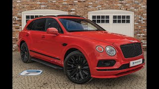 2019 69 BENTLEY BENTAYGA SPEED W12 IN ST JAMES RED WITH BELUGA BLACK ALCANTARA INTERIOR
