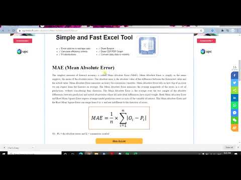 MAE - Mean Absolute Error Calculator