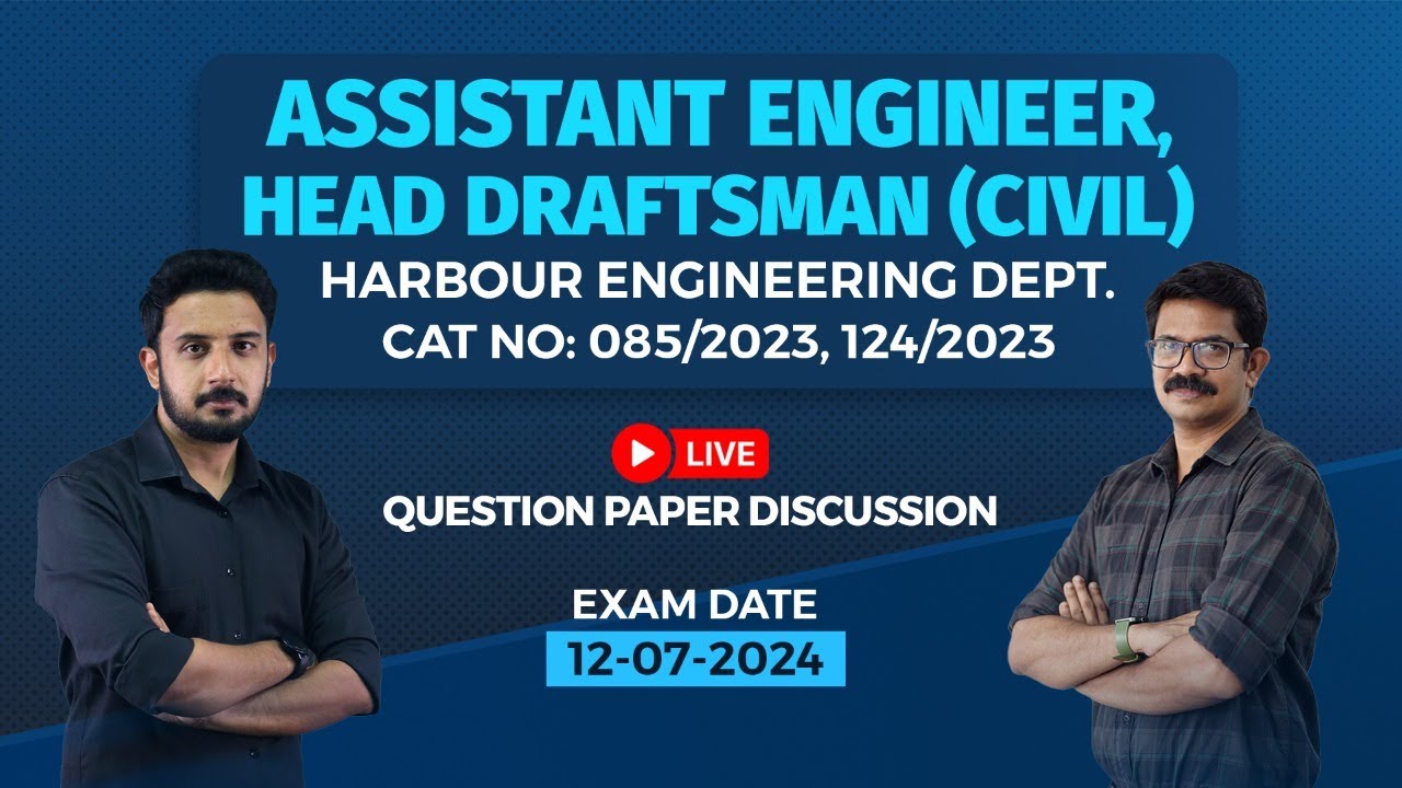 QP DISCUSSION | ASSISTANT ENGINEER / HEAD DRAFTSMAN (CIVIL) | HARBOUR DEPT.