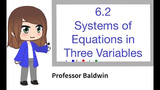 Systems of Equations in Three Variables