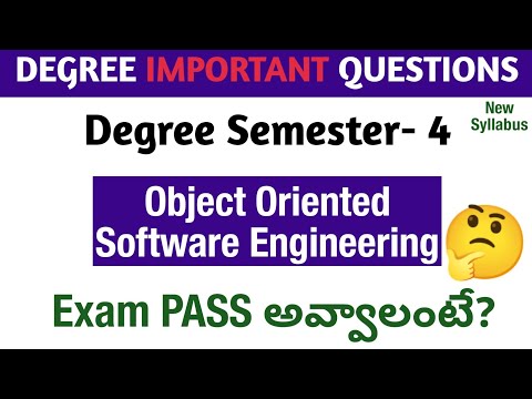 Degree Semester 4 - Object Oriented Software Engineering Most Important Questions How to PASS UGExam