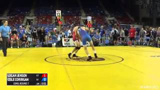 132 Cons. Round 7 - Cole Corrigan (New Jersey) vs. Logan Jensen (Utah)