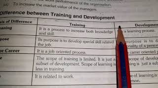Difference between training and development Profile