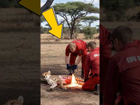 Look which volunteers saved the cheetah! #animals #cheetah #cheetahs