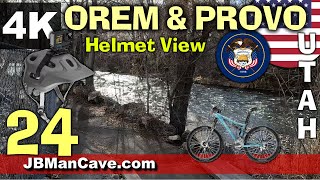 Raw look at OREM and PROVO UTAH BIKE HELMET VIEW 4K Bike Road Tour 24 USA Cycling JBManCave.com