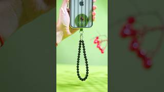 Premium SJL0017 Black Tourmaline Charm Bracelet 8mm Round Bead Phone Wrist Lanyard #phoneaccessories