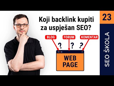 Linkbuilding #2 (vrste backlinkova i kupovina linkova) - Google SEO večernja škola #22