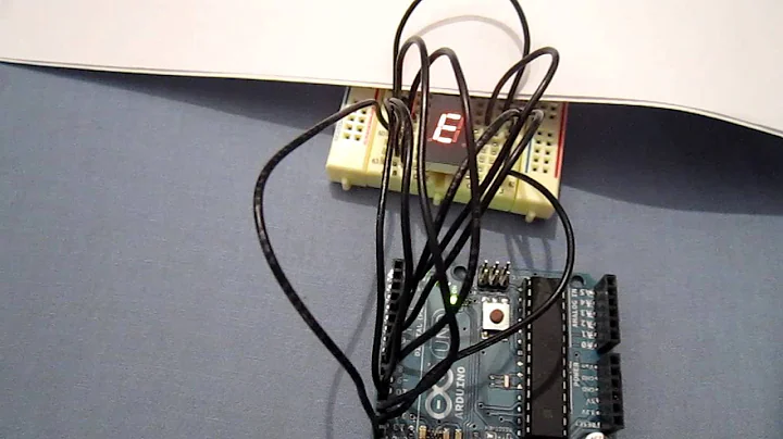 Example of Arduino driving a 7-segment display...
