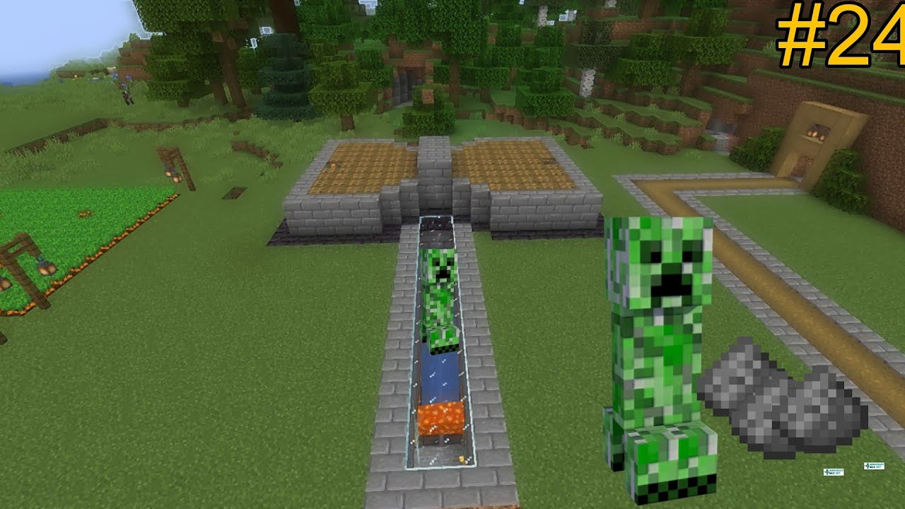 I MADE EASIEST CREEPER FARM | Minecraft Survival Episode 24 - YouTube