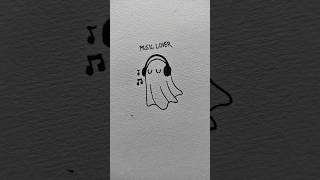 cute things to Draw #cute #ghost #drawing #tutorial #trending #shorts