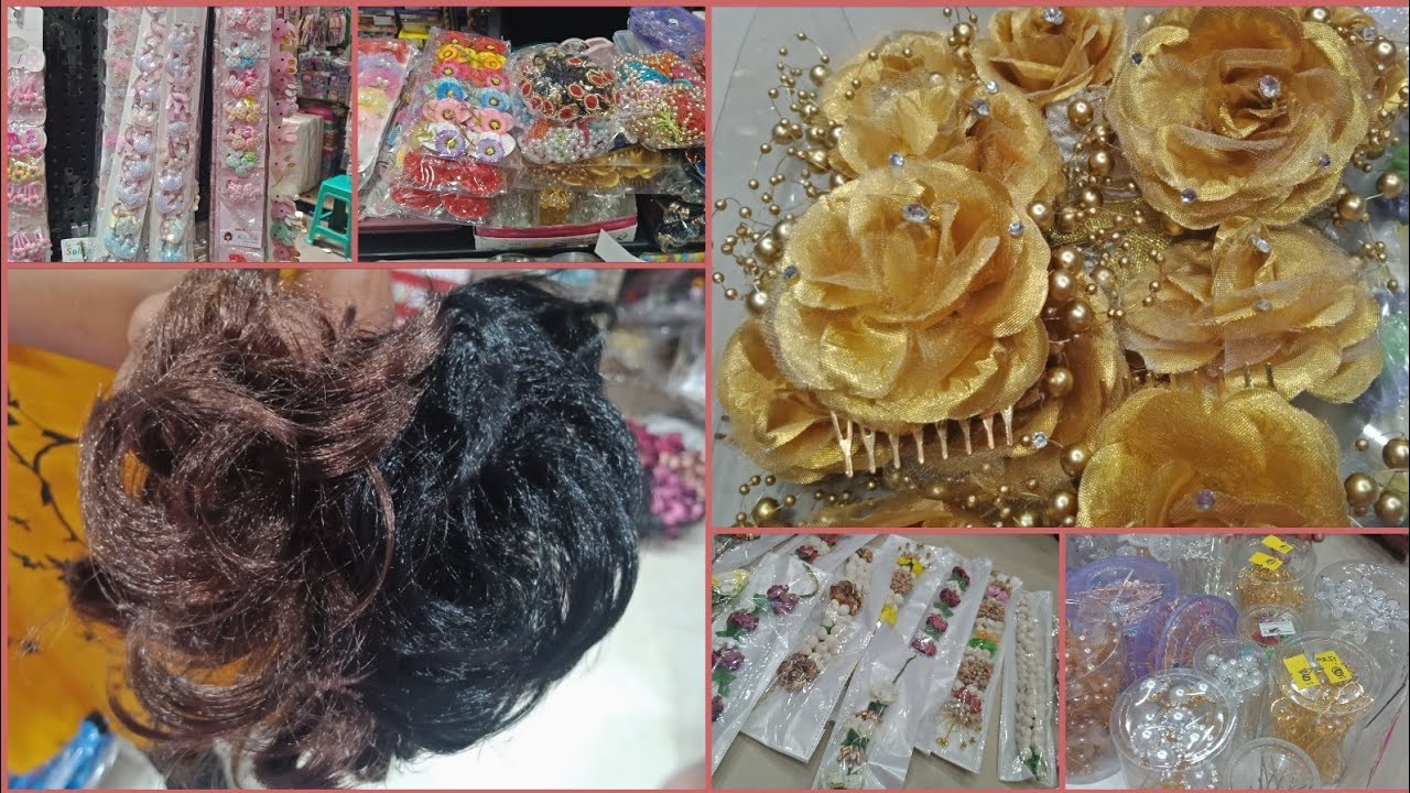 Branded hair accessories whole sale market ! Hair clips, Hair bands for