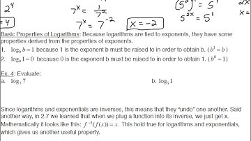 6.4 Logarithmic Functions