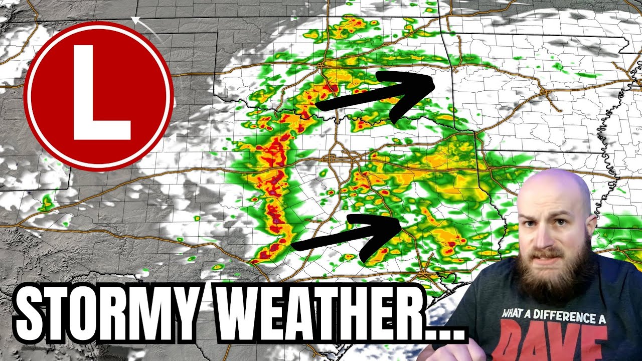 Texas: Stormy Weather Continues through Friday Morning - YouTube