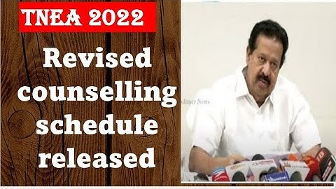 Revised counselling schedule released