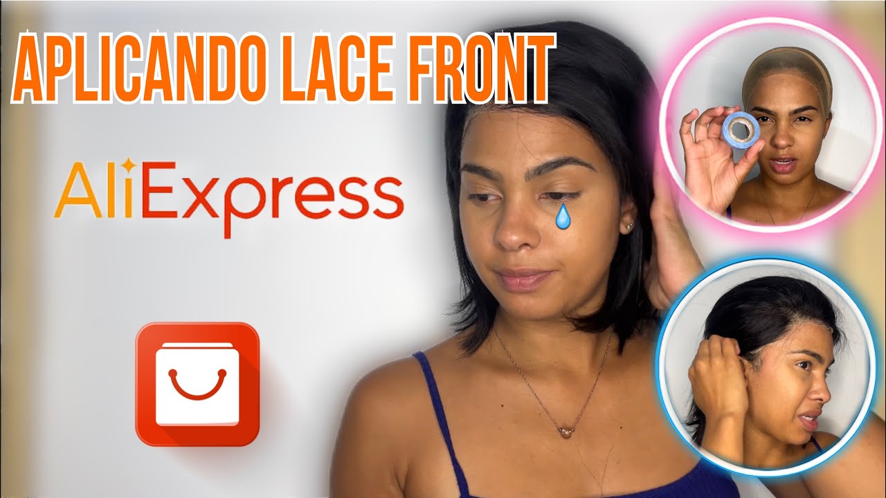 Aplicando lace front humana do aliexpress com fita!