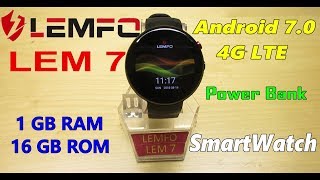 LEMFO LEM7 4G Android 7 Smart Watch Translator,AnTuTu ,Phone connection, All Functions