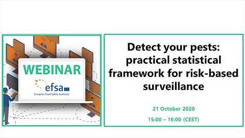 Webinar: Detect your pests - practical statistical framework for risk-based surveillance