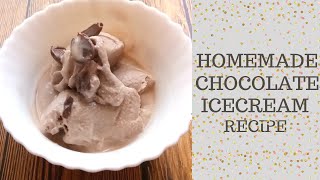 HOMEMADE CHOCOLATE ICE CREAM RECIPE II 3 INGREDIENTS II HINDI II