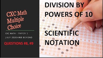 Decimal Divisions by Powers of 10 | CXC CSEC Maths Multiple Choice Questions July 2020 and Beyond!
