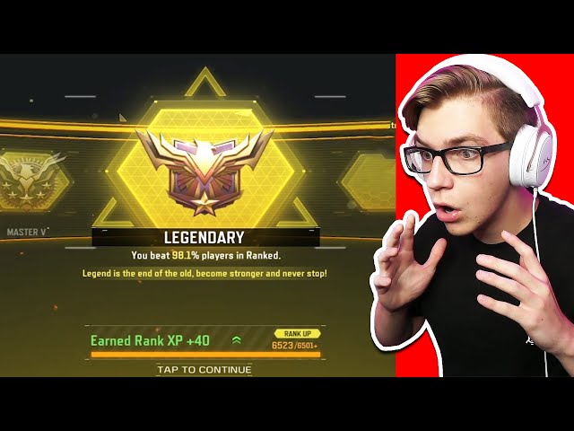 MY FIRST TIME hitting LEGENDARY in COD MOBILE!! (RANKED MULTIPLAYER) 