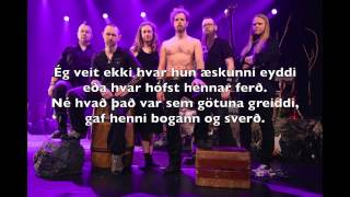 Video thumbnail of "Skálmöld - Að vori (lyrics)"