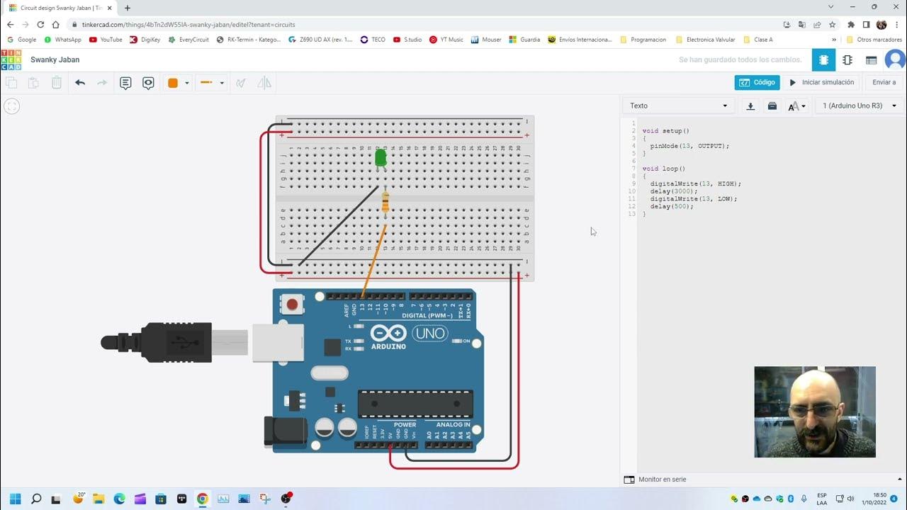02 - Encender Leds con Tinkercad. Aprender Arduino robótica y ...
