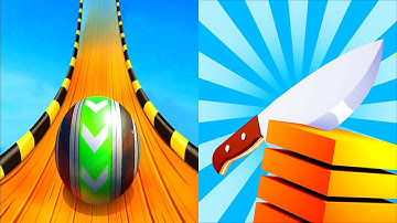 Sky Rolling Ball 3D Vs Slice It All | All Levels Gameplay (iOS, Android) | MRA Games