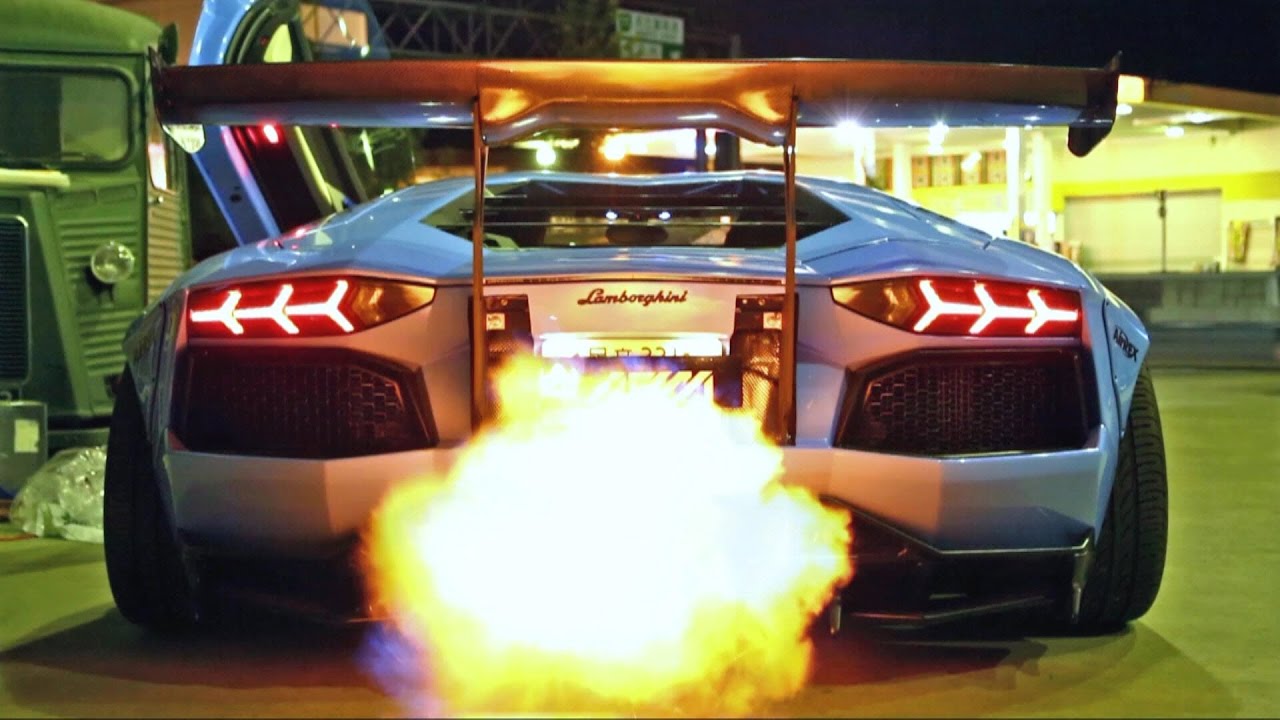 INSANE FLAMES! Aventador LP7204 YouTube