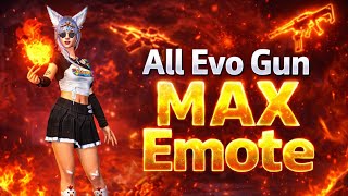All Evo Gun MAX Emote Free Fire Gameplay & Song 😱🔥 || EtyG