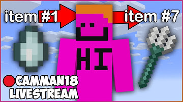 Minecraft, But I Speedrun MULTIPLE Random Items camman18 Full Twitch VOD