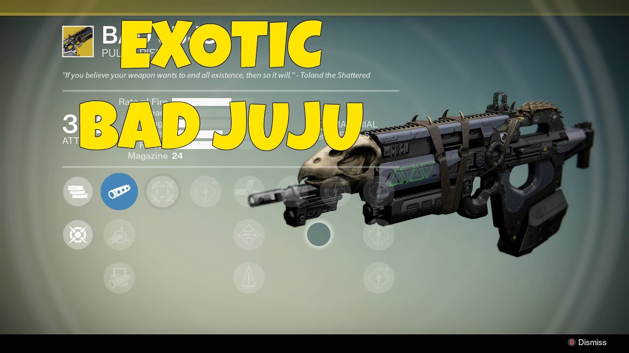 Destiny how to get Exotic Bad JuJu Pulse Rifle