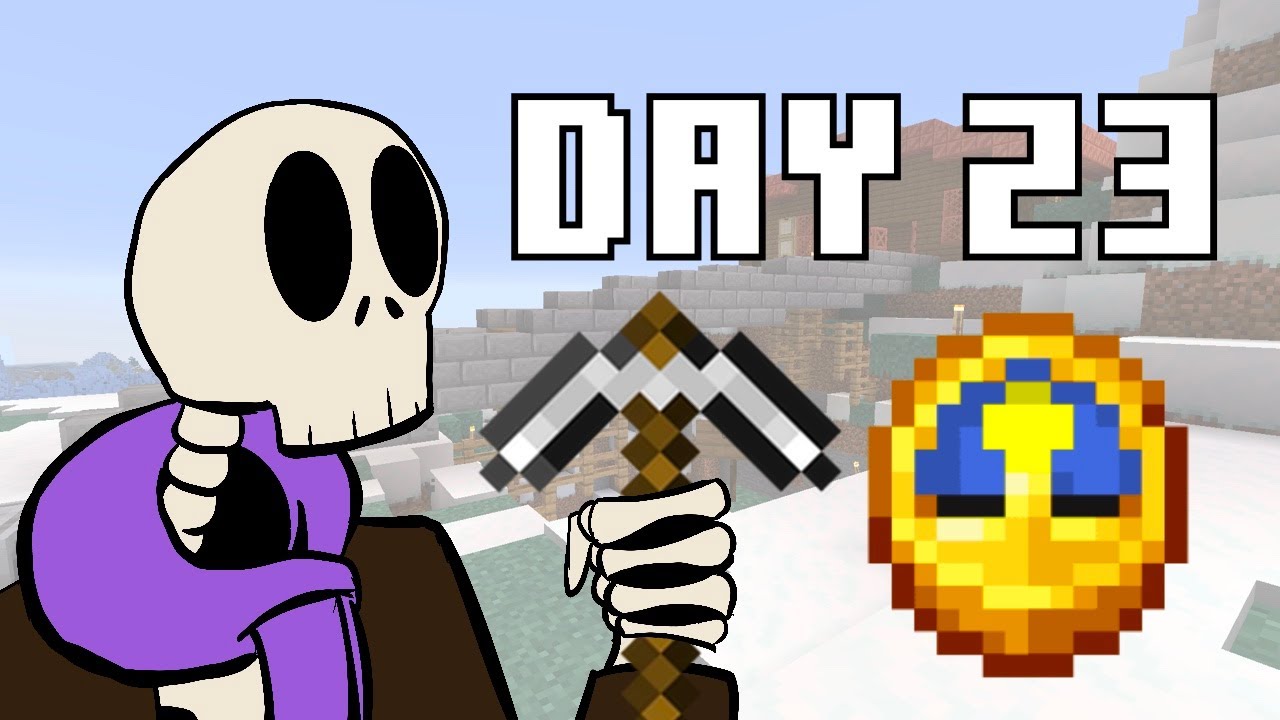 Day 23 - Bonehead's Better Bridge - Minecraft: 1 Day at a Time