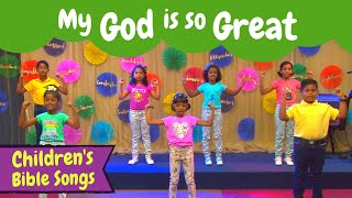 My God is so great Kids Song | Christian songs for kids with actions | Children's Christian songs image