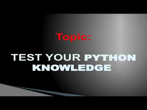 Python, Datascience for Beginners : Test your Python Knowledge